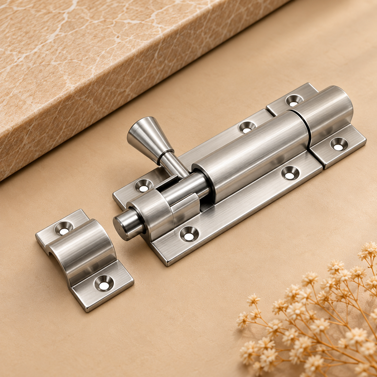 10MM Tower Bolt Aluminum SS image 2